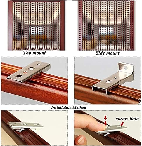 STRMAX Natural Bamboo Beaded Curtain Panel