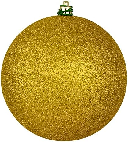 Vickerman 6 Inchi Gold Glitter Hanging Ornament Set