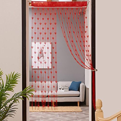 Heart Lace Curtains for Valentine Decor