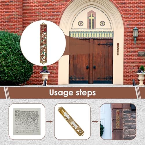 Hand Painted Zinc Alloy Mezuzah Decorative Artwork