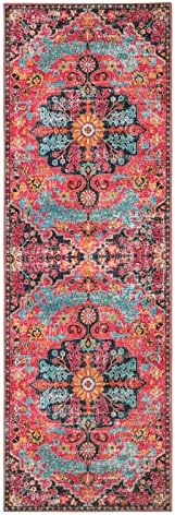 Wonnitar Bohemian Runner Rug Hot Pink 2x6