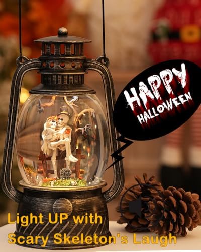 Halloween Snow Globe with Music and Light