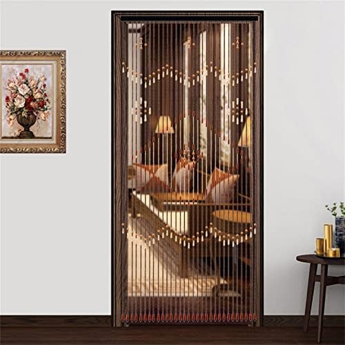 Wood Beaded Curtain with 31 Lines for Home Decor