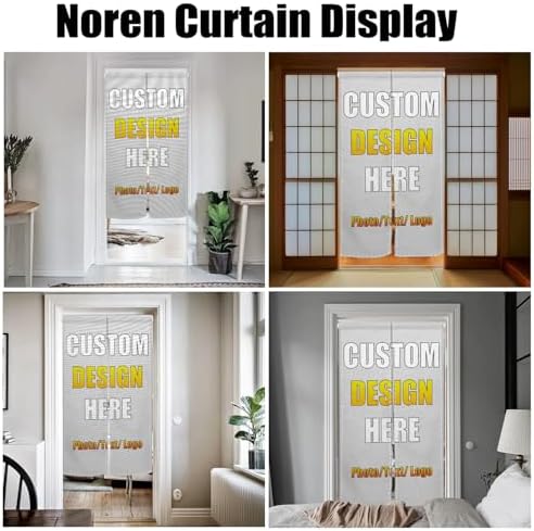 Customize Doorway Curtain with Photo Text Logo Noren