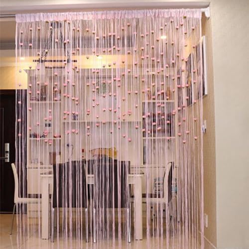 RJDJ Rose Thread Door Curtain for Home Decor