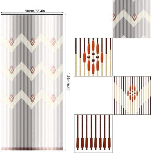 LOYALHEARTDY 60 Strand Bamboo Beaded Curtain