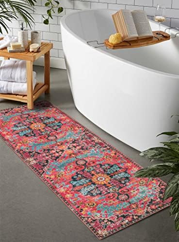 Wonnitar Bohemian Runner Rug Hot Pink 2x6