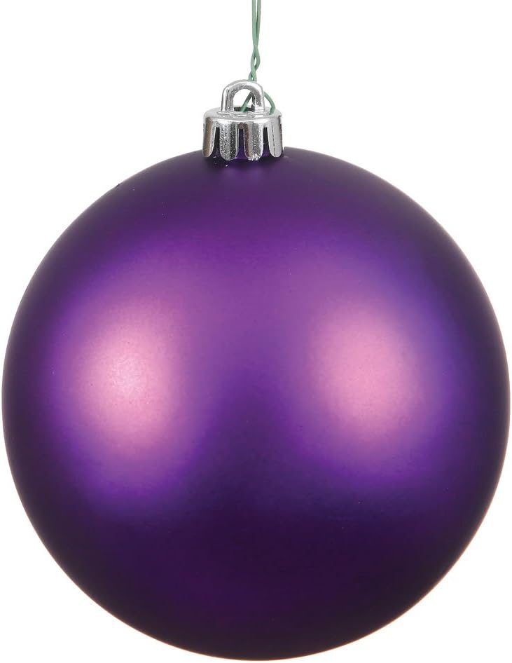 Vickerman 12 Inch Plum Matte Ball Ornament