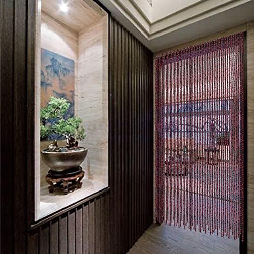 LEOSXA Bamboo Bead Curtain with Fittings 120 Strands