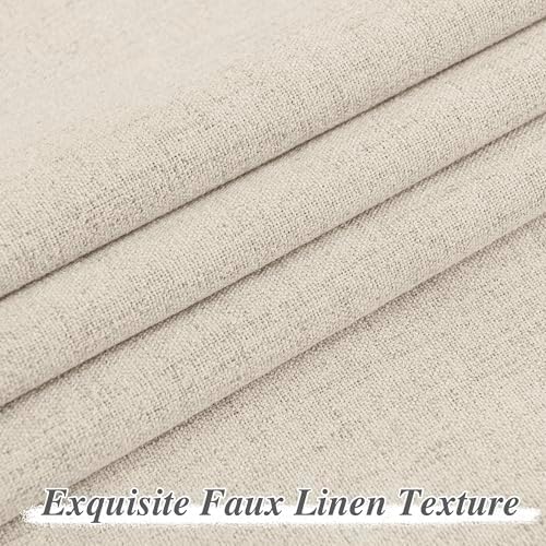 StangH Pinch Pleat Linen Curtains 84 Inches Long 2 Panels Total Room Darkening