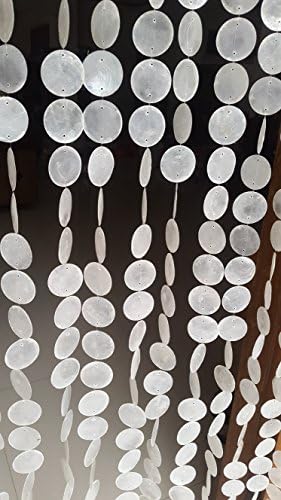 East J Natural Capiz Shell Door Curtain - 10 Strands