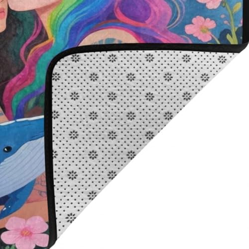 Gothic Gothic Girl Lace Love Area Rug with Memory Foam