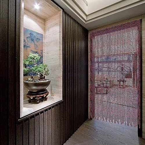 Wcxixo Natural Wooden Beaded Curtain Decorative Panel