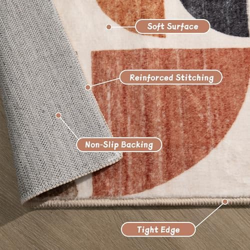 MUJOO Boho Runner Rug 2x6 Washable Area Rug