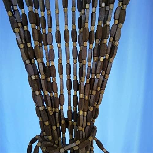 LEOSXA Beaded Door Curtain Bamboo Beads Decorative Partition