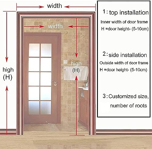 Wcxixo Wooden Bamboo Beaded Curtain for Doorway