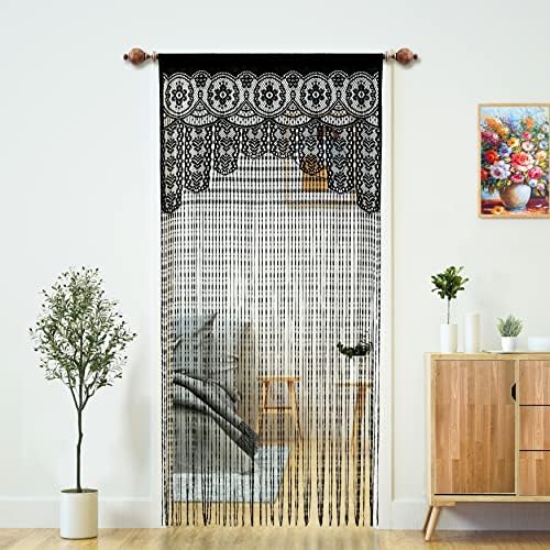 YaoYue 2 Pc Macrame Lace Curtain Door Divider