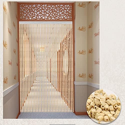 Etlegor Bamboo Beaded Curtains for Doorway and Room Divider