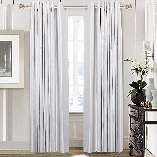 Adjustable Single Curtain Rod 1 Inch Diameter Weathered White