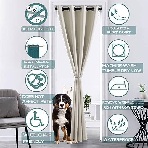 XISUNYA Door Curtains with Dinosaur Print