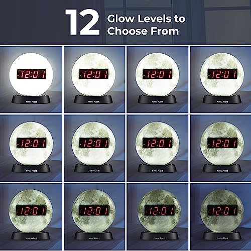 Sonic Alert Moon Alarm Clock Nightlight