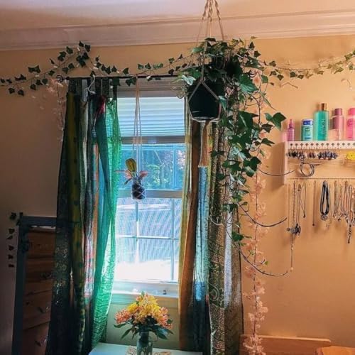 Vintage Indian Silk Panel Curtain