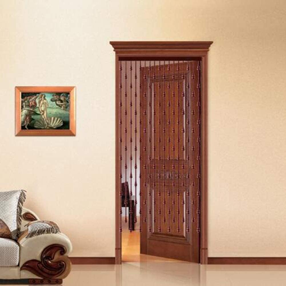 Beaded Curtain Natural Wooden Beads for Doorway Passage