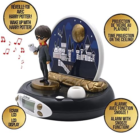 Harry Potter Projector Alarm Clock with Night Light and Sound Effects