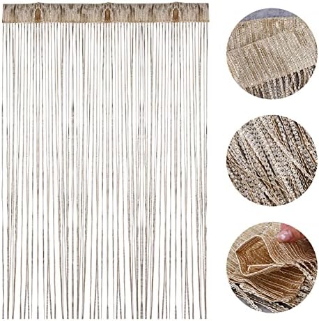 Silver Thread Door String Curtain for Home Decor