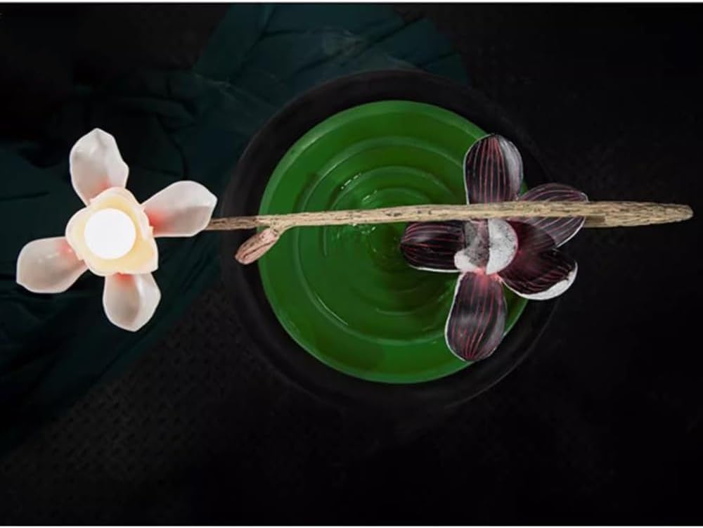 Pink Magnolia Tabletop Fountain with Zen Design