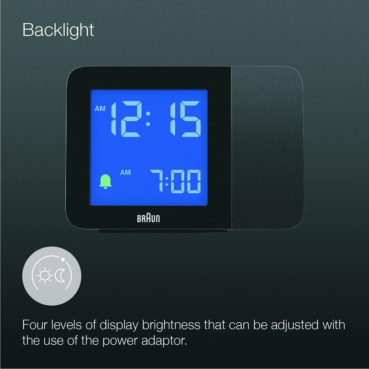 Braun Digital Projection Alarm Clock with 4 Backlight Options