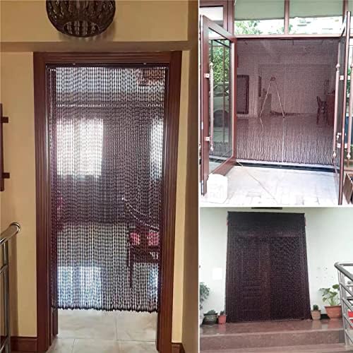 Retro Style Wooden Beaded Curtain for Doorways