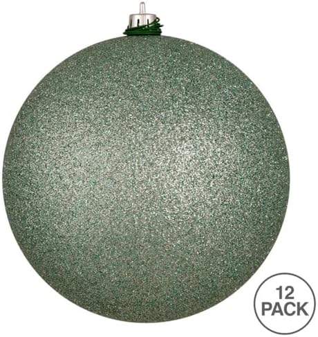 Frosty Mint Glitter Ball Ornament 3 Inch