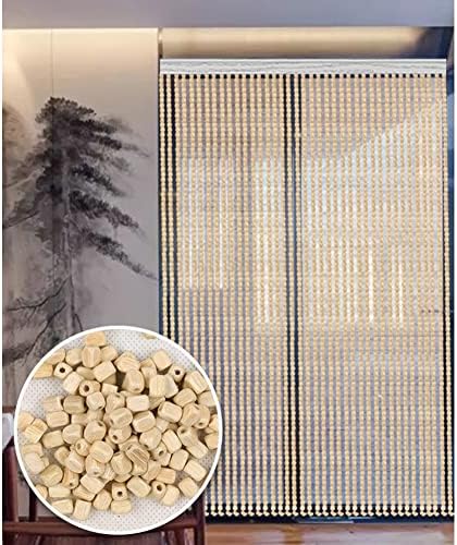 Etlegor Bamboo Beaded Curtains for Doorway and Room Divider