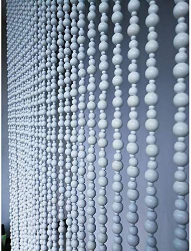 OKUOKA White Beaded Door Curtain - 27 Strands