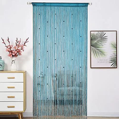 Beaded Curtain with Teal Blue Color 100x200cm