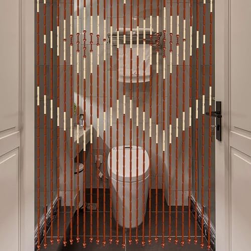 CNCEST Wooden Bead Curtain 90x175cm 27 Lines