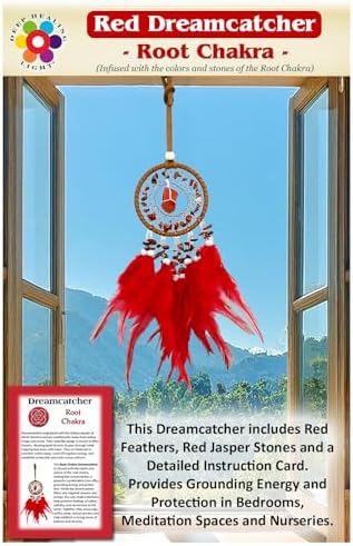 Red Dreamcatcher for Root Chakra Healing