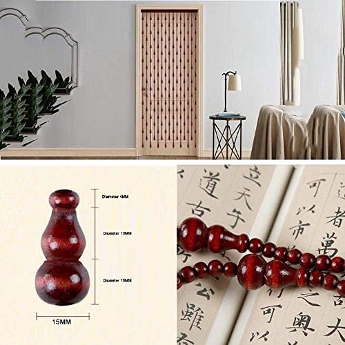 Beaded Curtain Natural Wooden Beads for Doorway Passage