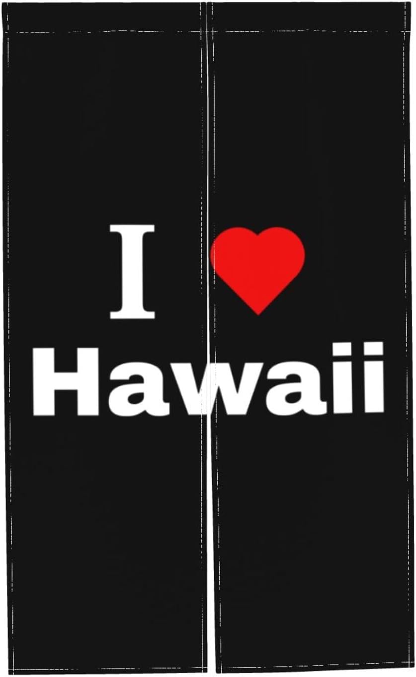 I Love Hawaii Blackout Curtains for Doorways