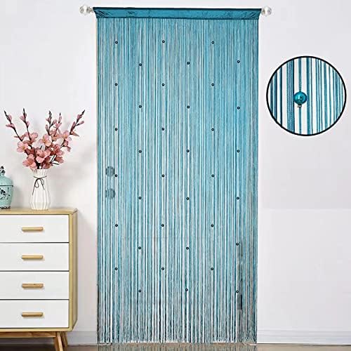 Beaded Curtain with Teal Blue Color 100x200cm