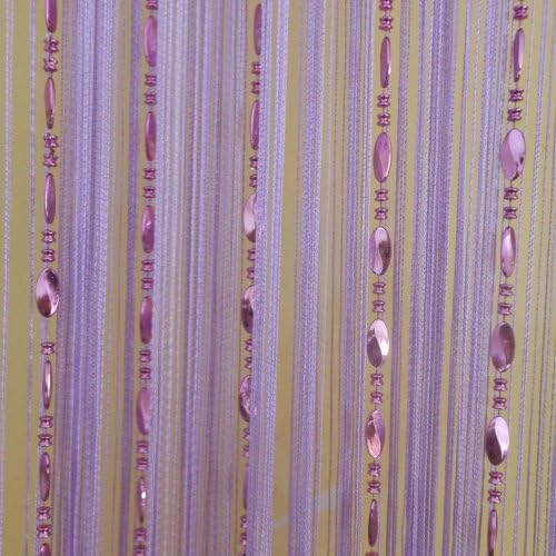 Tangpan 100cmx200cm Purple Beaded Decorative Curtain