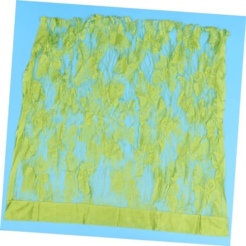 PRETYZOOM Green Strip Tassel Curtain Room Divider for Privacy and Natural Light