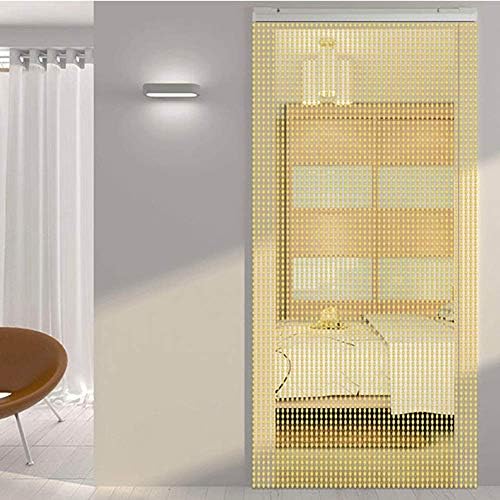 OKUOKA Gold Beaded Curtain Strands for Window Door Divider