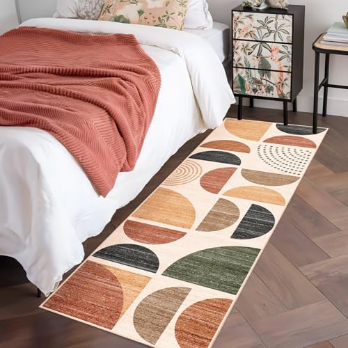 MUJOO Boho Runner Rug 2x6 Washable Area Rug