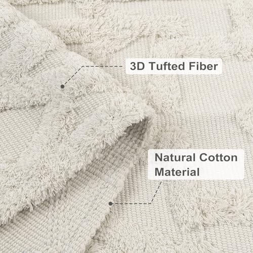 Uphome Beige Boho Runner Rug 2 x 8