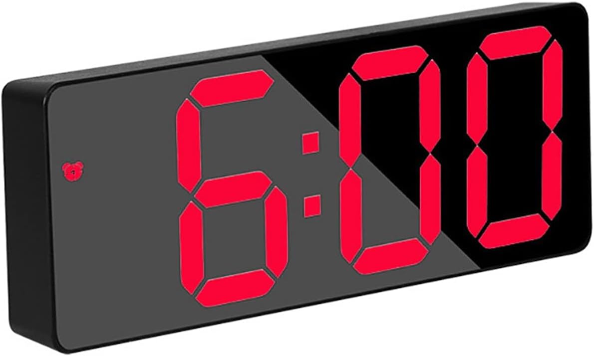 Shinekoo Red Digital Mirror Alarm Clock with LED Display