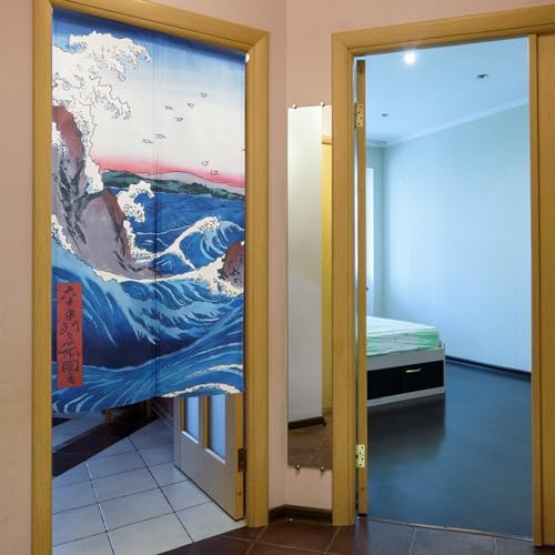 Japanese Style Doorway Curtain with Velcro Tape
