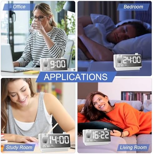 GuDoQi Projection Alarm Clock with 7 LED Display 1