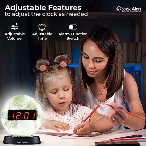 Sonic Alert Moon Alarm Clock Nightlight